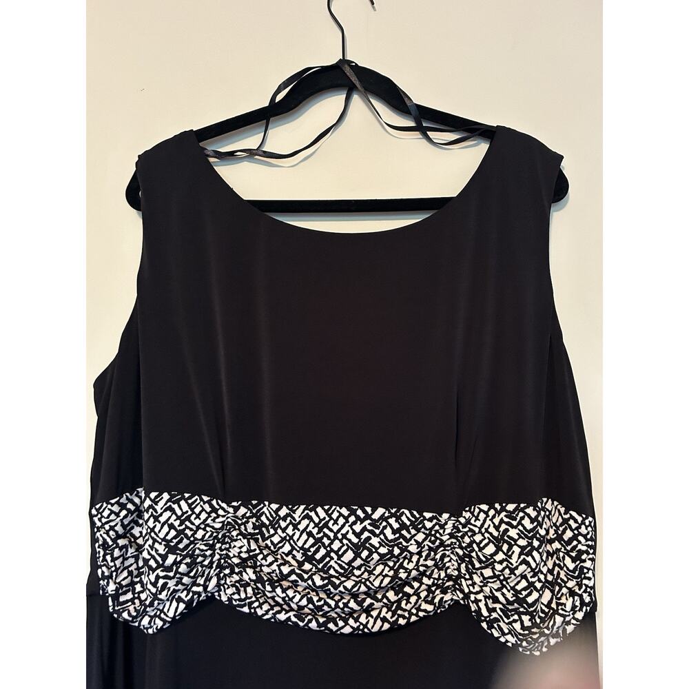 Jessica Howard Two Piece Black & White Maxi Dress 22W - Picture 4 of 14